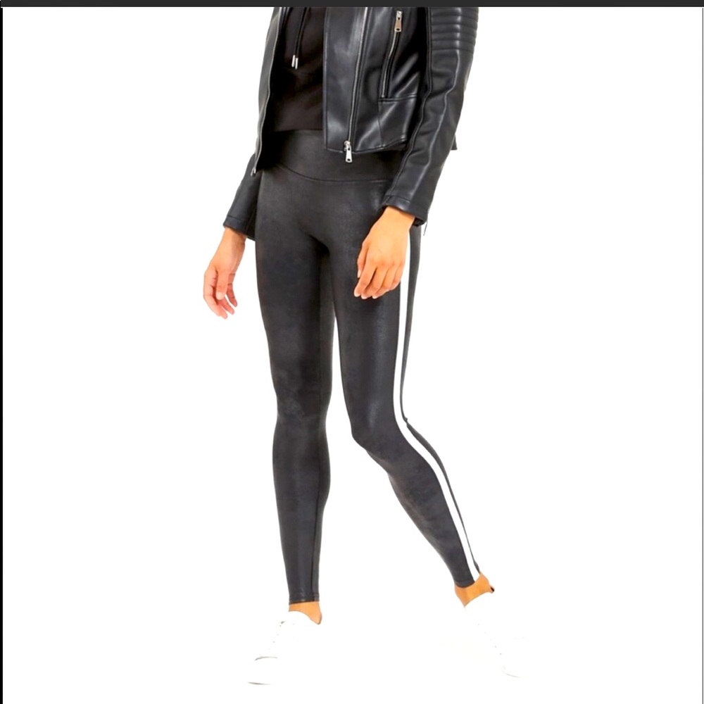 Spanx Faux Leather Side Stripe Legging